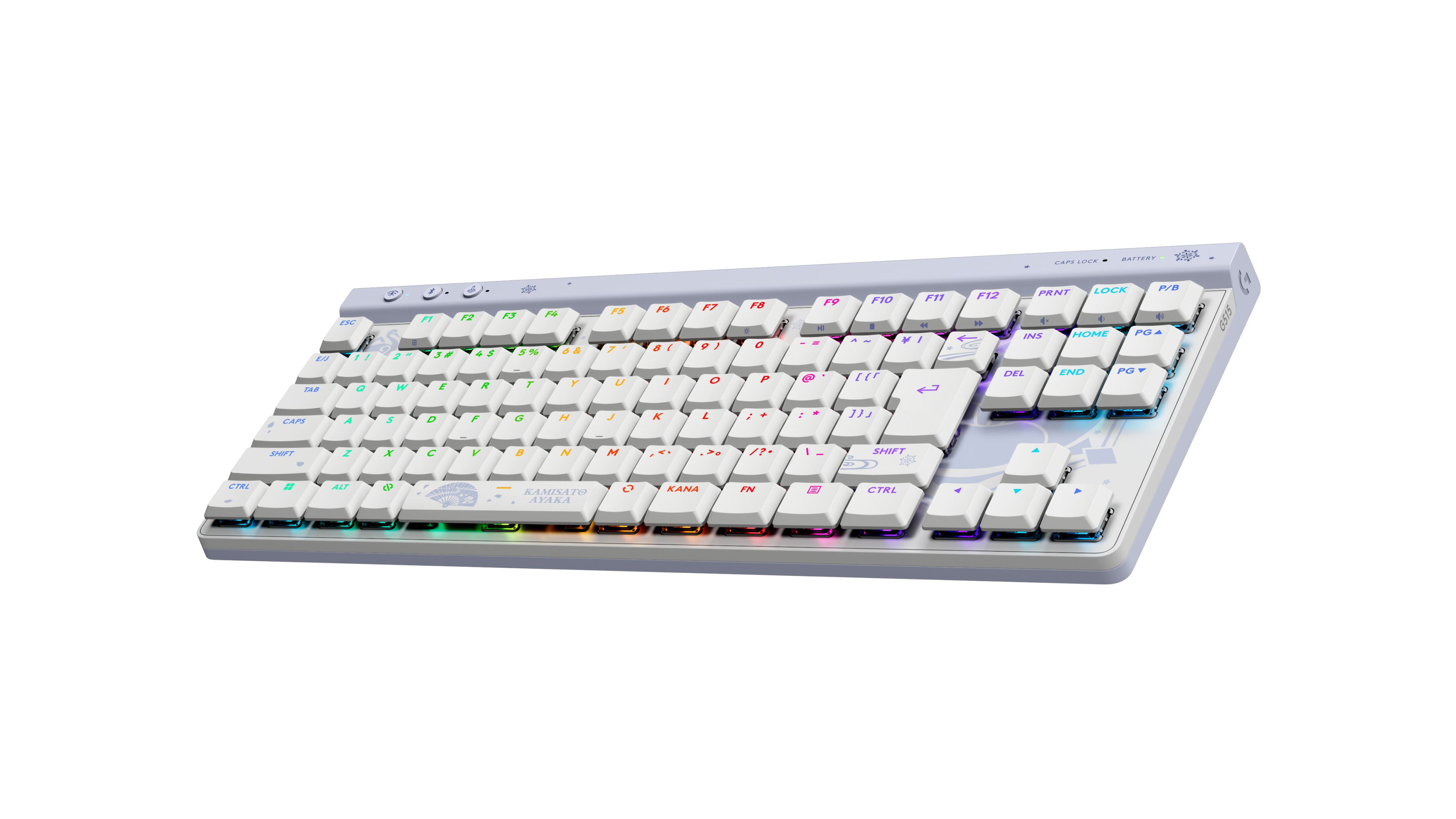 原神・神里綾華モデルのLogitech G517 TKL ワイヤレスキーボード 原神 Logitech G517 ワイヤレスゲーミングキーボード 神里綾華